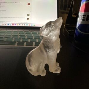 Clear Quartz Wolf